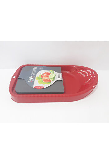 renkli çiçekler Cutting Board with Bowl Plastic Cutting Board