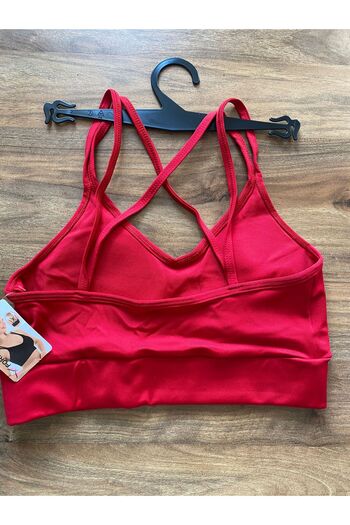 hakkoymaz Sports Bustier with Back Detail and Double Cross Straps