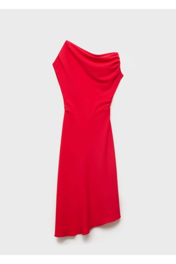 MANGO Woman Asimetrik midi elbise
