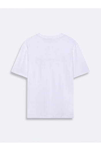 Ltb Short Sleeve Crew Neck Sıgn Printed Regular White T-Shirt