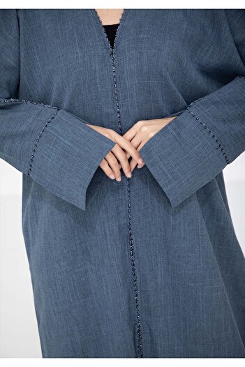 Msquare Fashion Dark Grey Melange Abaya & Headscarf
