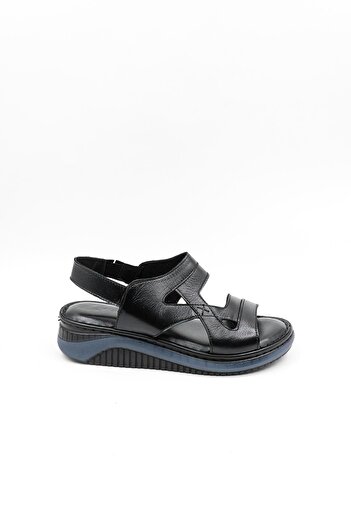 Venüs Women's Genuine Leather Sandals Vn020406Y Black