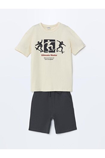 LC Waikiki Crew Neck Boys T-Shirt and Shorts (S5)