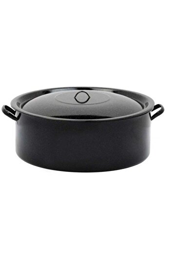 Perfect Home Enameled saucepan with lid, 40 L, 1515/55, black