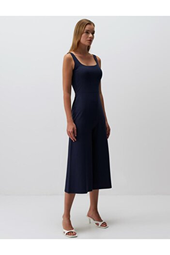 Jimmy Key Basic Jumpsuit with Square Neck Straps