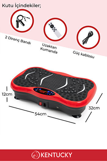 Kentucky Majesty 3d 5 Programlı Titreşimli Spor Kondisyon Fitness Egzersiz Aleti Vipration Plate