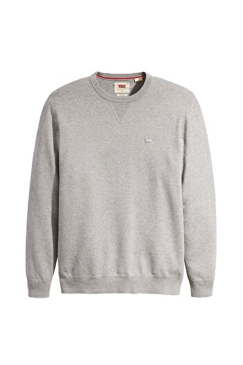 Levi's Herren Strickpullover - "Lightweight Housemark Sweater", Rundhals, Baumwoll-Mix