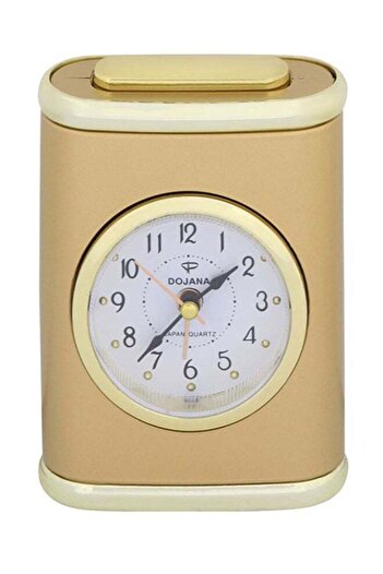 dojana Rectangle Analog Alarm Clock Beige/White