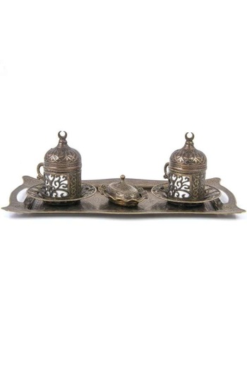 GRANDSTORE Copper Double Coffee Cup Set
