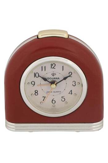 dojana Cylindrical Analog Alarm Clock Brown/White