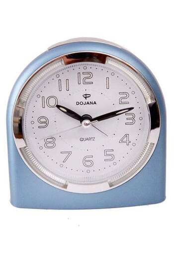 dojana Round Dial Analog Alarm Clock Blue