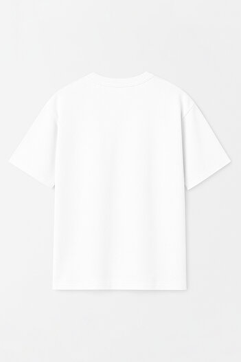 THE RULE Unisex Missing Someone Printed Oversize 100% βαμβακερό μπλουζάκι με φαρδιά κοπή με υφή RF0517
