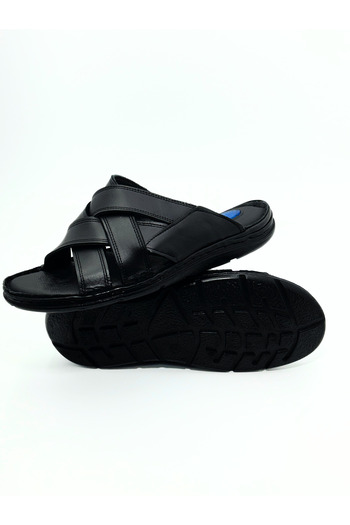 ZSHOES 100% Inner/Outer Genuine Leather Orthopedic Gel Sole Men's Slippers