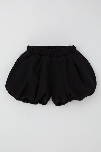 Breeze Girl's Skirt Look Balloon Shorts with Elastic Waist Detail 8-14 Years, Black