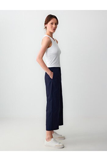Jimmy Key Dark Blue Woven Trousers