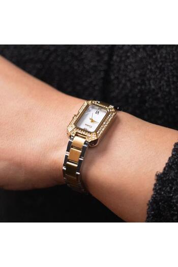 catera Women's Steel Watch in Silver and Gold Color