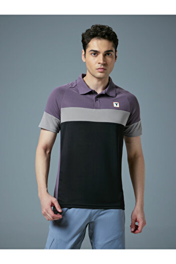 Technosport By Styli Color Block Short Sleeve Polo T-Shirt