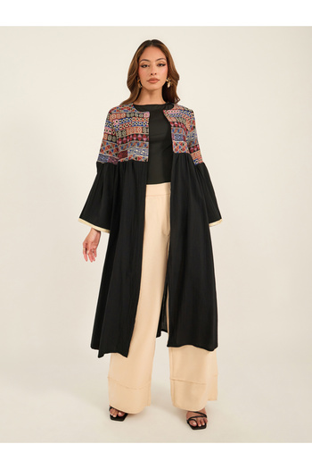 Keenly By Styli Embroidered Bell Sleeve Regular Fit Kimono