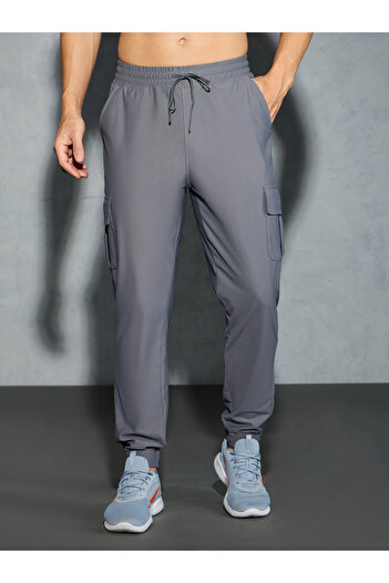 Technosport By Styli Solid 4-Way Stretch Cargo Pants