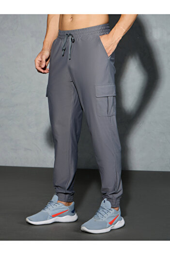 Technosport By Styli Solid 4-Way Stretch Cargo Pants