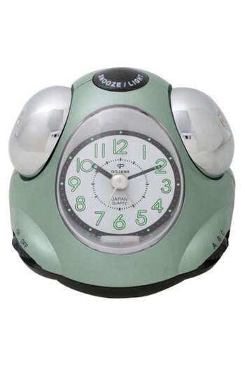 dojana Analog Alarm Clock Green/White
