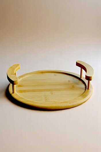 Kitchen Way 2 Tier 360 Degree Rotatable Bamboo Presentation Stand 25cm Kw-512