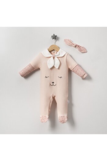 Jolly Lola Bandana Salmon Baby Girl Jumpsuit Set