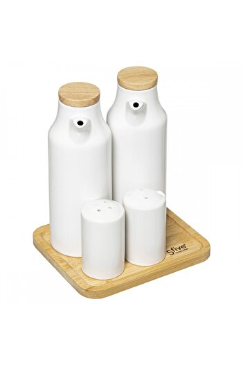 5 five simply smart Set măsline alpine, ceramică, 5 piese, 15,3 x 13,3 x 18,5 cm