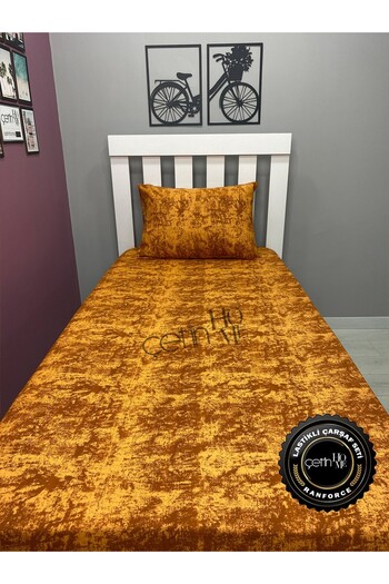 Çetinhome Fabric Elastic Sheet Set Single Size 3 Size Shade Amber