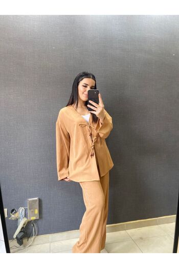 EMİRA LİFE Front Tie Tunic Suit Emr009