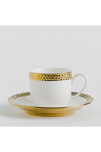 HomeVibes Cup with plate arany