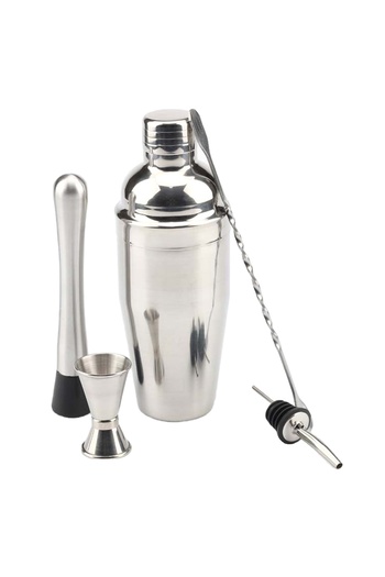zola Bar set, for making drinks, with 6 accessories, stainless steel, capacity 750 ml, silver
