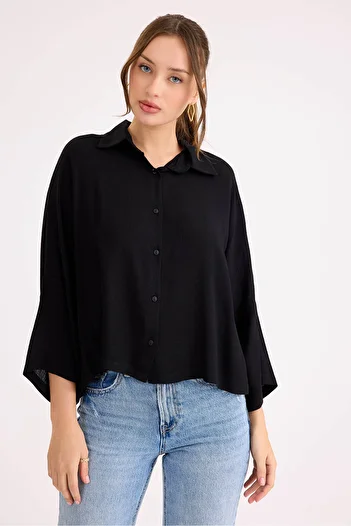 Vitrin Oversize Viscose Linen Shirt