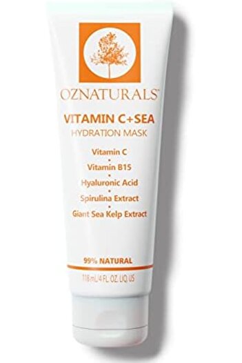 Natural OZ Naturals Vitamin C + Sea Hydration Mask – 99% Natural Moisturizing & Brightening Facial Treatment