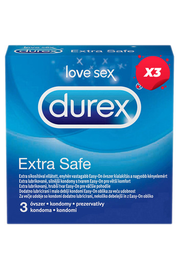Durex X3 - DUREX CONDOM 3PCS/SET EXTRA SAFE