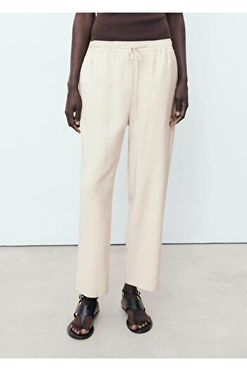 MANGO Woman Lace-Up Draped Pants