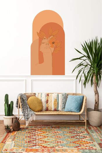 Piksel Grafik Bohemian Blocks Women Wall Decor Sticker, Wall Covering