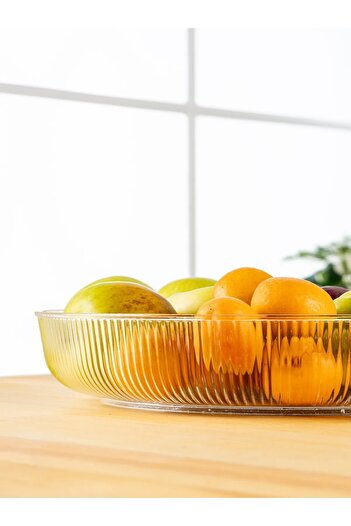 Heredot Mithra Life Transparent Flexible Unbreakable Plastic Fruit Vegetable Salad Presentation Wide Bowl Mit1224