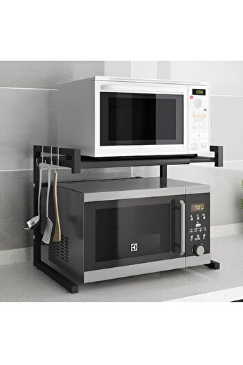 Herum Extendable metal microwave oven stand, kitchen organizer, multifunctional, 41-63 x 36 x 42 cm