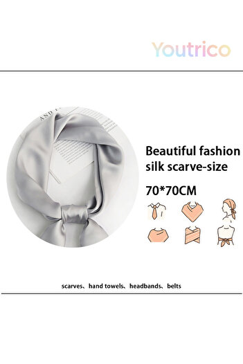 Youtrico Patterned scarf,Simple solid colors,Stylish matching,70*70cm