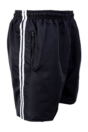 Oppland Men's Shorts Oversized Size Summer Striped Model with Elastic Waist and Lace-Up Pockets Comfortable Full Fit