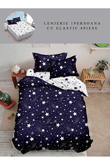 CHIRASO Finet CHIRASO Bedding Set 1 Person, 4 pieces, Fitted Sheet 140x200, stars