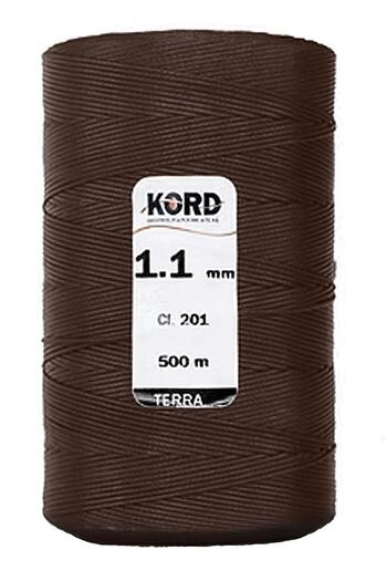hapshoe Cord Brown 1.1 mm 500 m Waxed Hand Twine and Sewing Thread