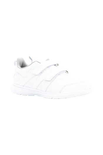 BATA Solid Sneakers with Hook and Loop Closure - Junior