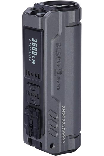 imalent BL50 Rechargeable EDC Flashlight 3600 Lumens, UV Light and White LED, High Lumens Portable F