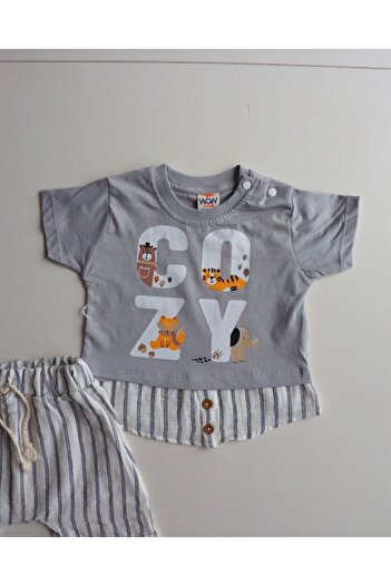 TinyAlp Fun Design Patterned Summer Comfortable Shorts Baby Boy Set