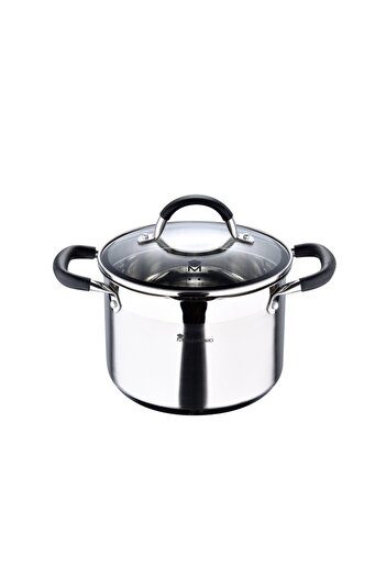 MasterPro Pot with lid, stainless steel FOODIES 20 cm, 4 liters