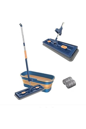 Rovitech Bucket and mop set with microfiber head, 360 degree rotation, ergonomic handle