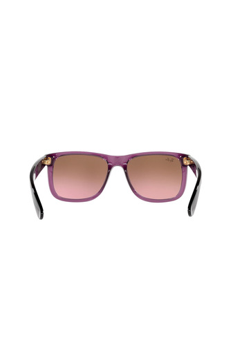 Ray-Ban Ray-Ban Justin RB4165 6595/14 – Ochelari de soare, Violet Transparent, Lentile Gradient Roz-Maro