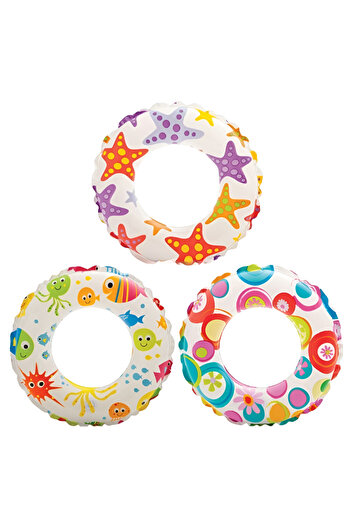 Intex Lovely Print Swim Ring for Kid Inflatable Pool Float Swim Circle 25X25X15 cm